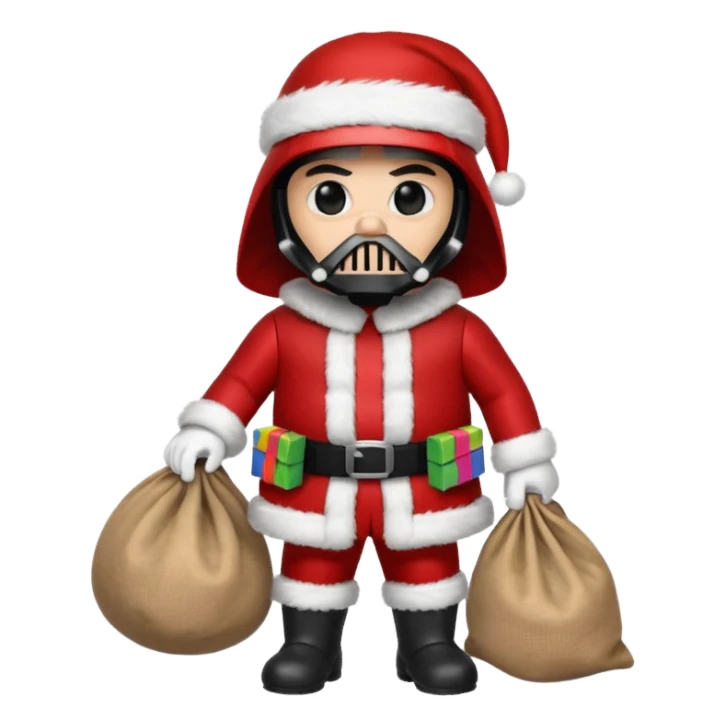 darth vader santa sticker