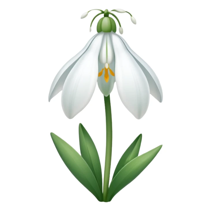 A pinterest magical snowdrop flower sticker