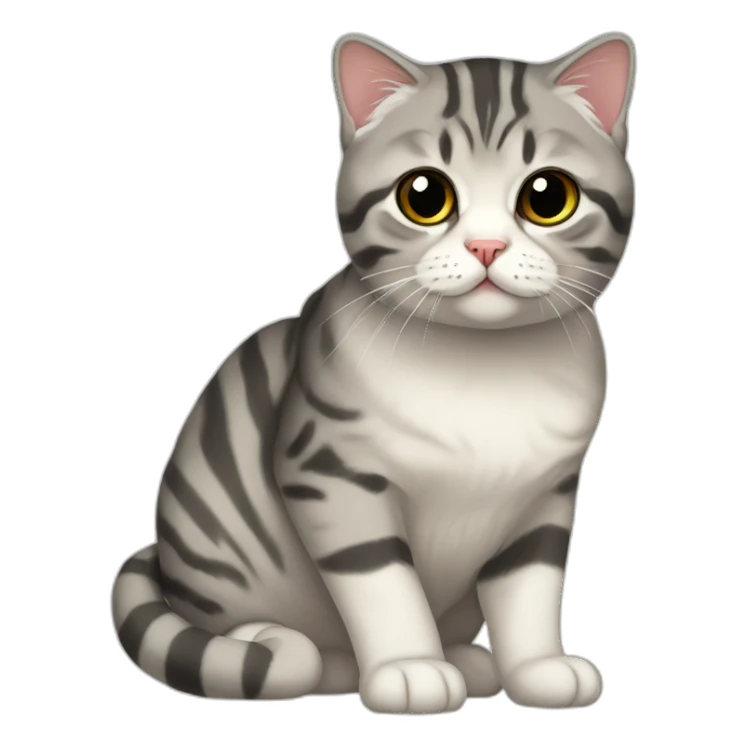 cat scottish fold Striped sticker