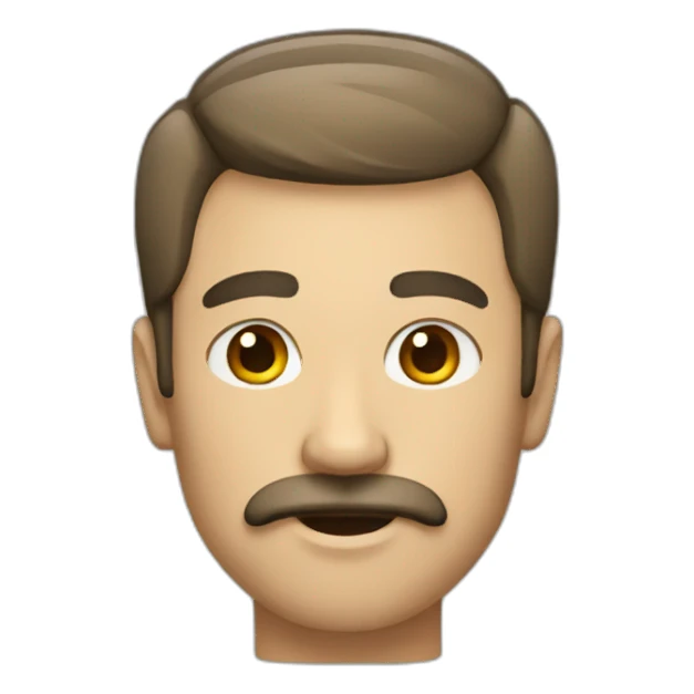 Man with little mustache sticker