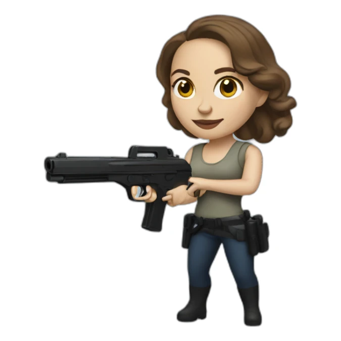 natalie portman with a gun sticker