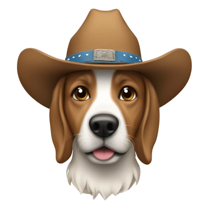 a dog swimming in a cowboy hat  sticker