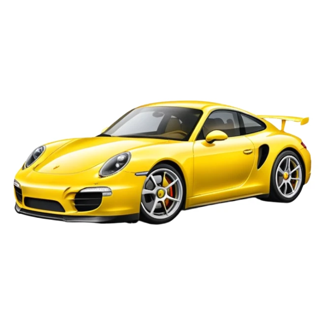 yellow porsche sticker