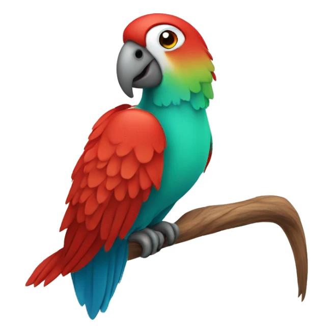 Parrot ara red in the ocean sticker