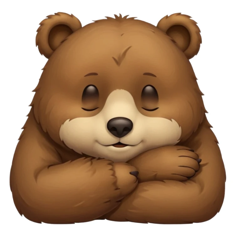 Cute sleepy bear sticker