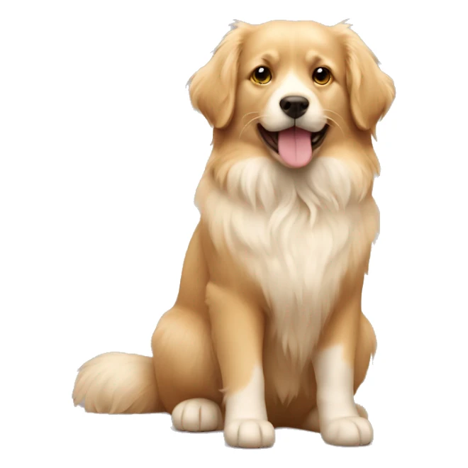 Ragdoll cat with a golden retriever sticker