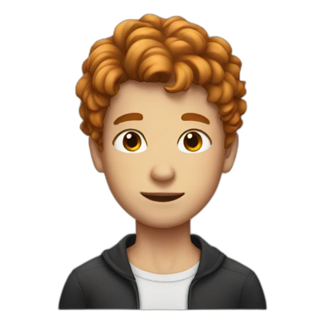 A boy with freckles and ref hair sticker