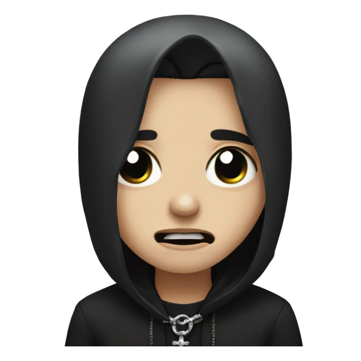 Goth crying sticker