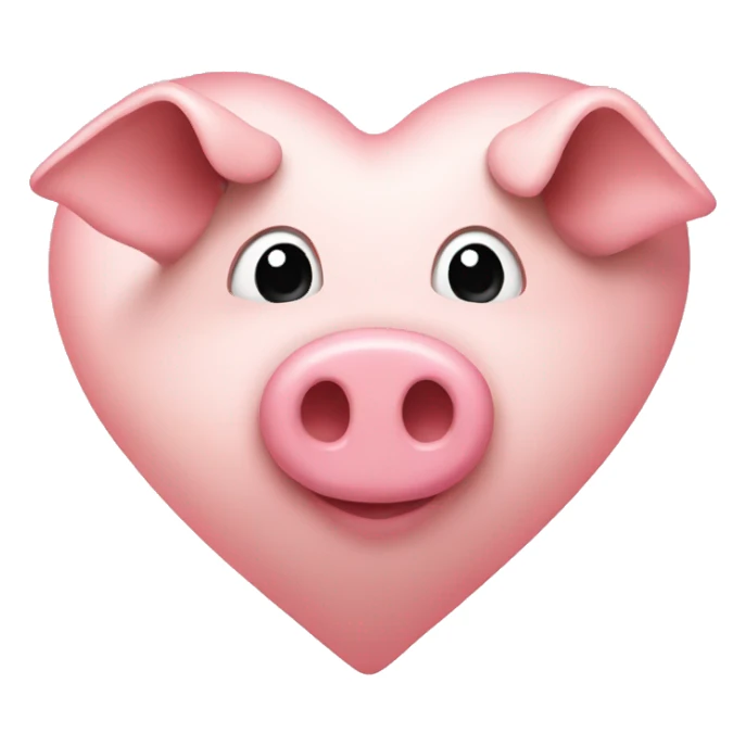 Heart with pig nose sticker