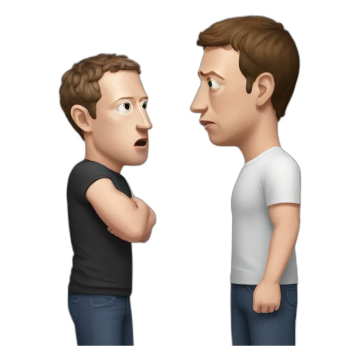 mark zuckerberg fighting Elon musk sticker