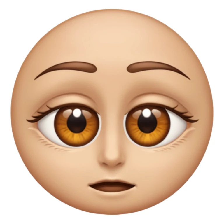 standard eye emoji with eyelid halfway closed, mid-blink sticker