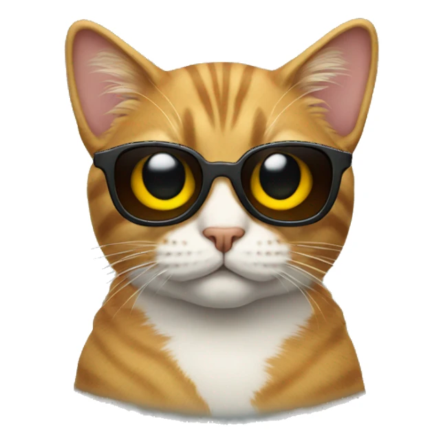 Cat with sunglasses sticker