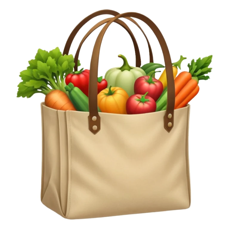 cartoon market bag sticker