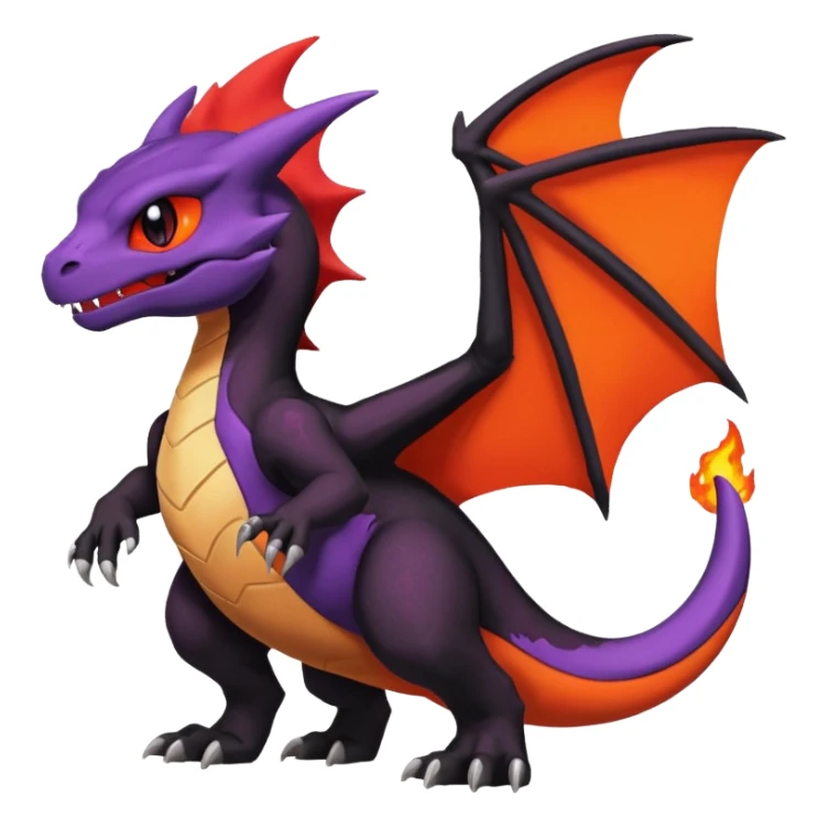 Salandit-Noibat-Litten-Duskull-Charizard-Hybrid (Full body) sticker