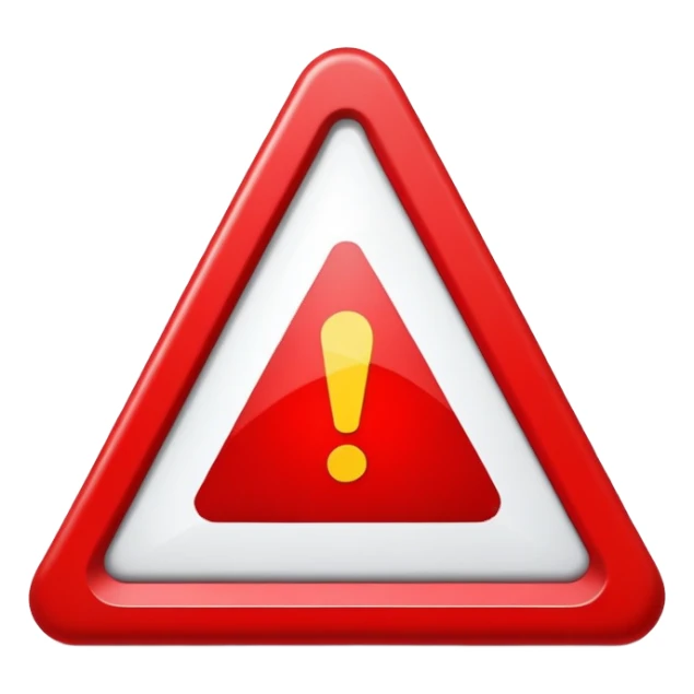 warning triangle with exclamation mark sticker