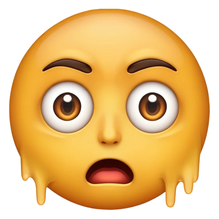 a emoji that is excited but freaking out on the inside sticker