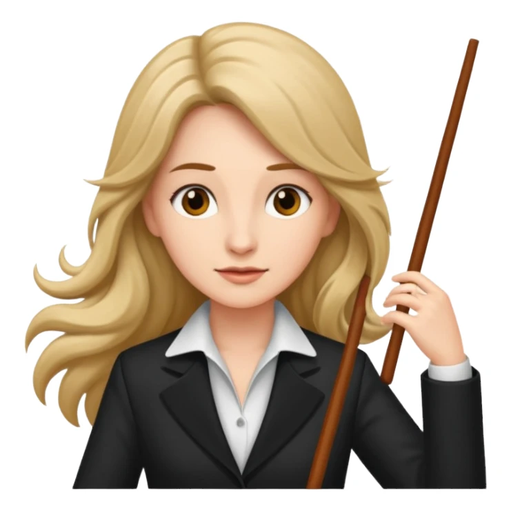 long haired Female music conductor sticker