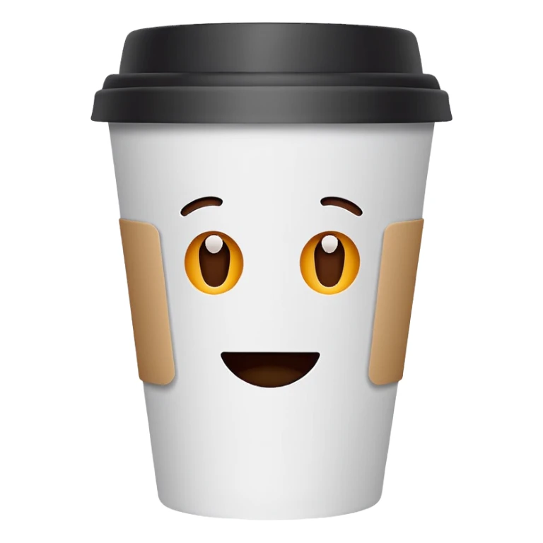 paper coffee cup without face sticker