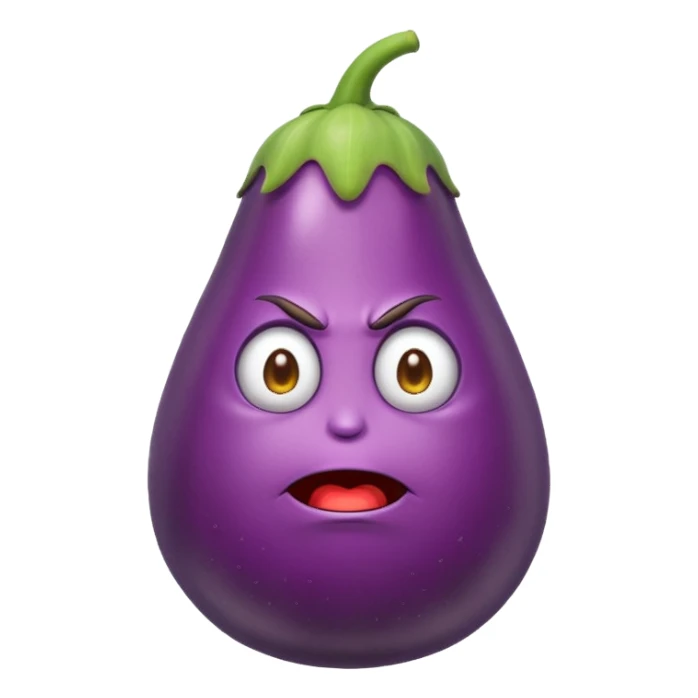 angry eggplant  sticker