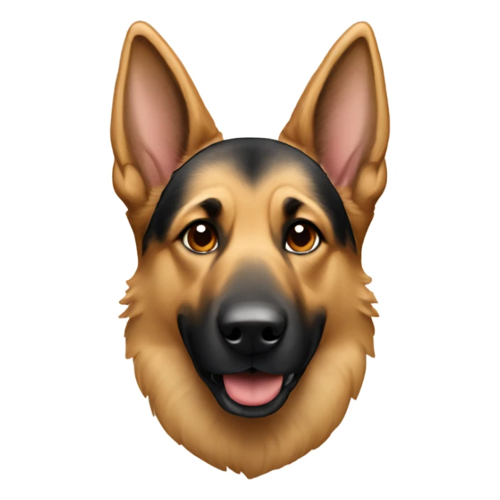 german shepard with airpods on sticker