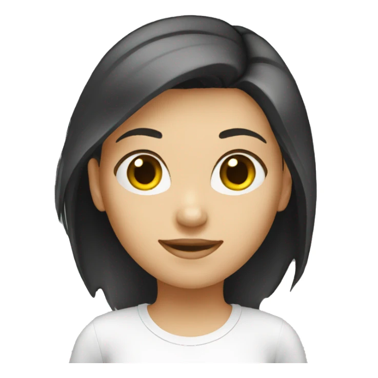 young white female, black tshirt sticker