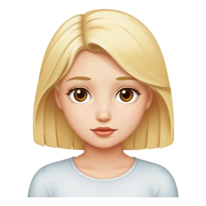 blonde girl portrait artwork sticker