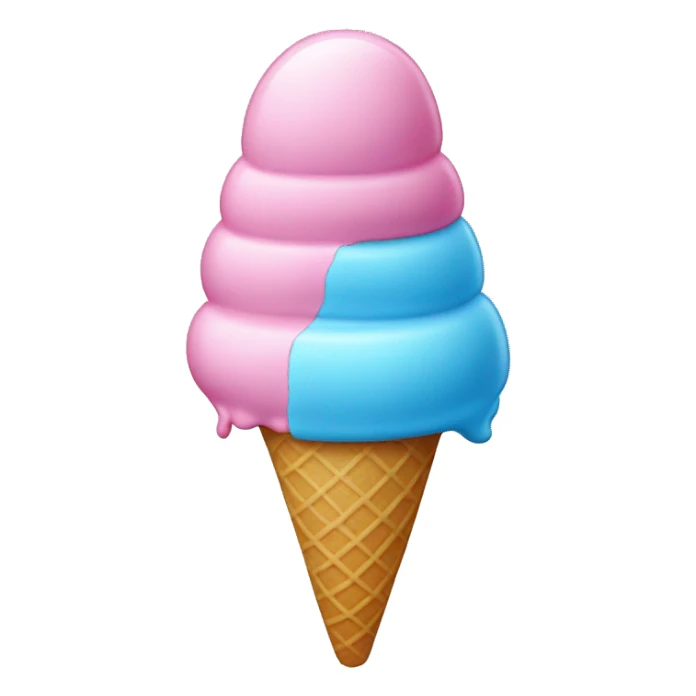blue and pink ice cream sticker