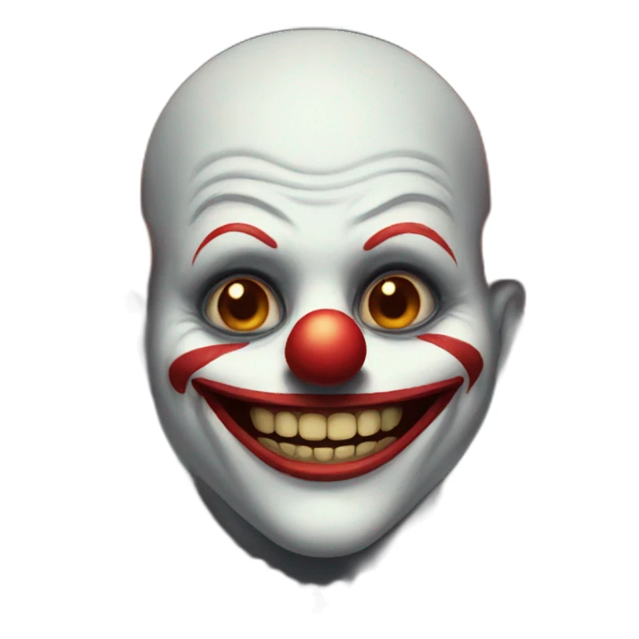 Creepy smile clown sticker