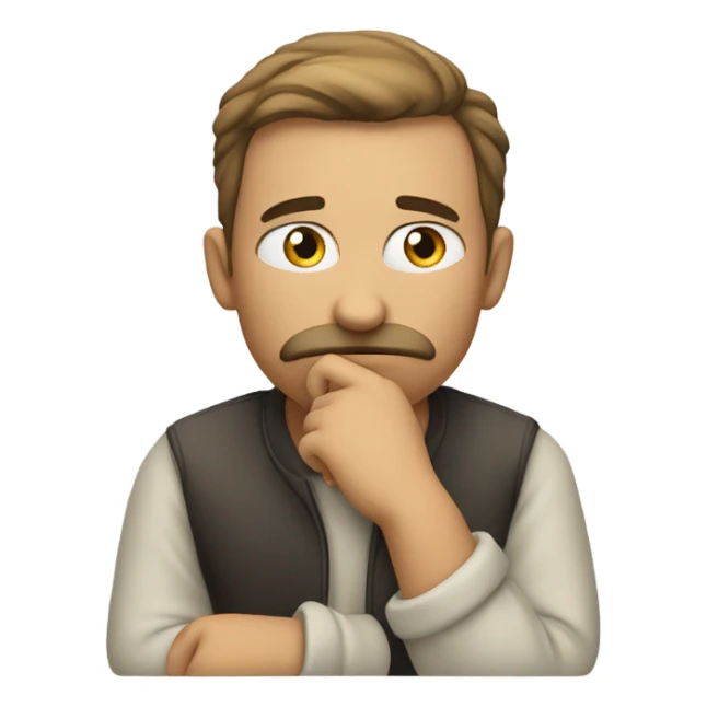 thoughtful person sticker