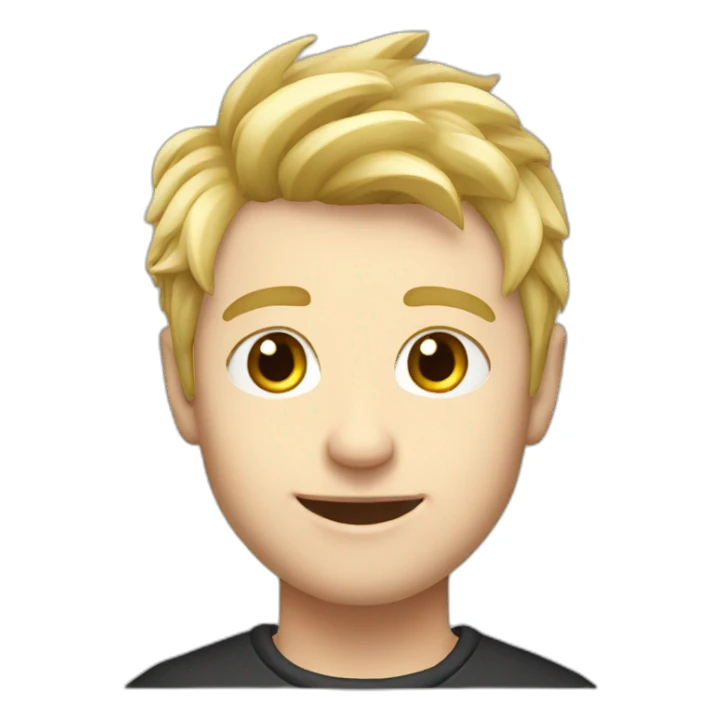 streamer blonde boy sticker