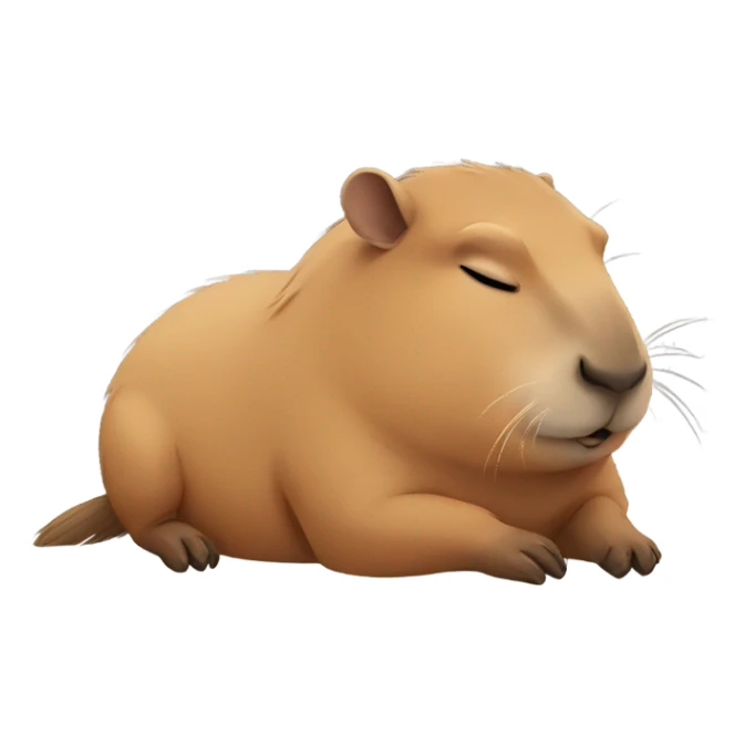Capybara sleepy sticker