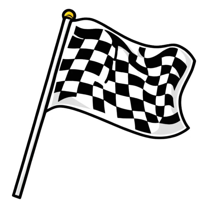 checkered racing flag sticker