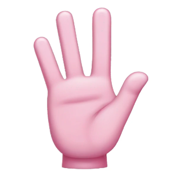 Pinkie finger with a face sticker