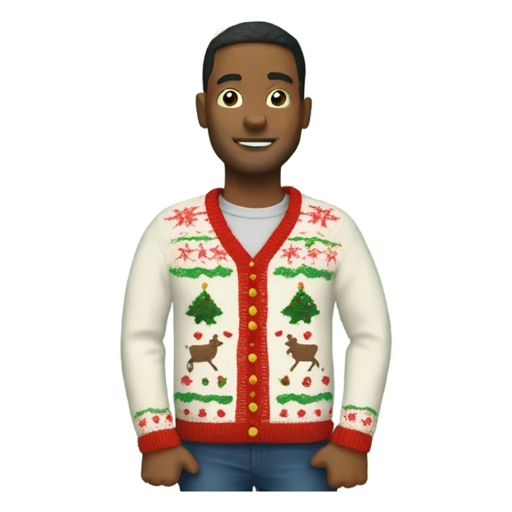 Ugly Christmas sweater sticker