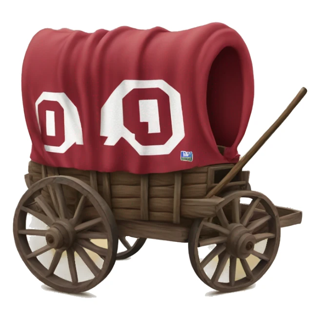 oklahoma sooners covered wagon sticker