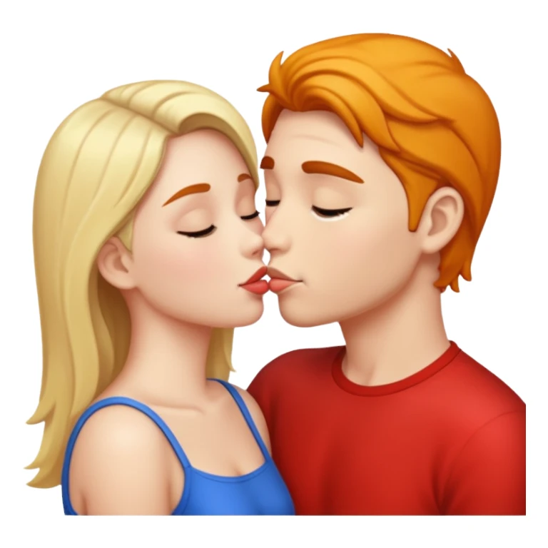 Two people kissing sticker