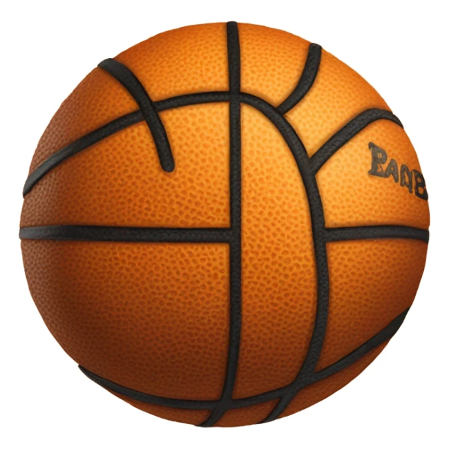 Basketball with a face sticker