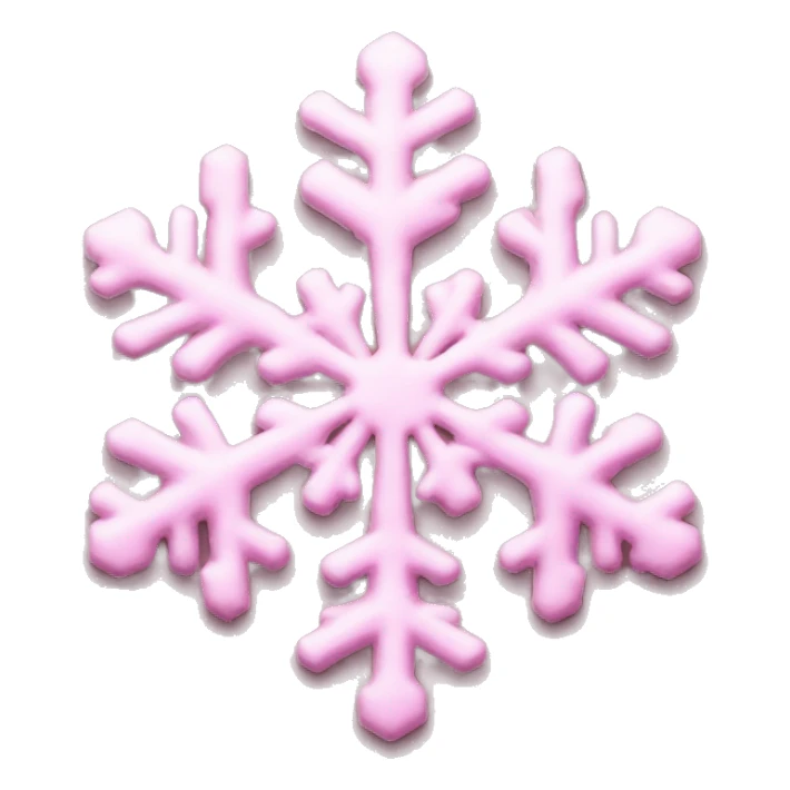 Baby pink snow flake sticker