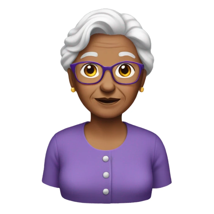 Granny with purple shirt sticker