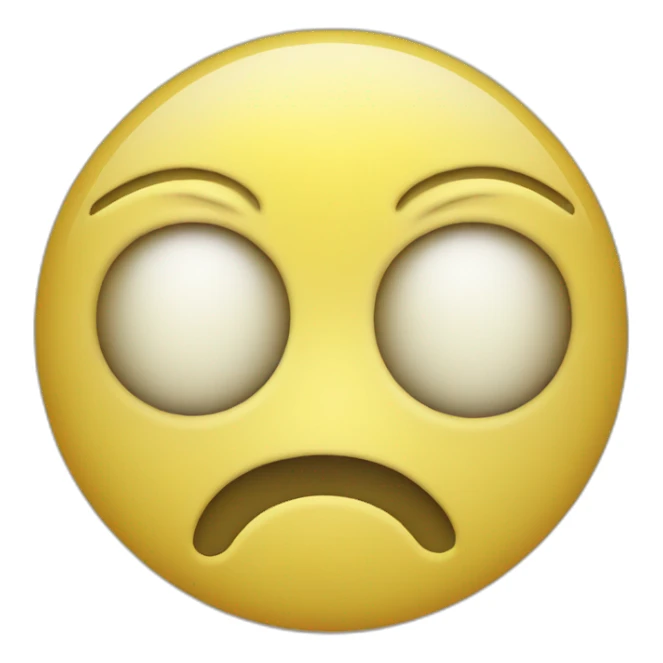 sweaty yellow moon face sticker