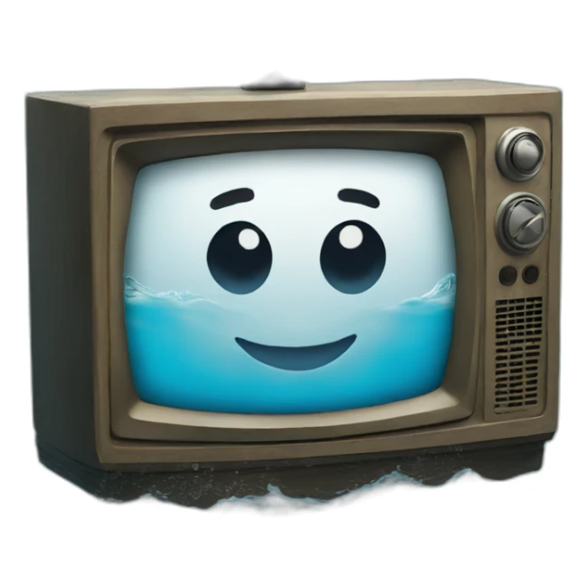TV in the water sticker