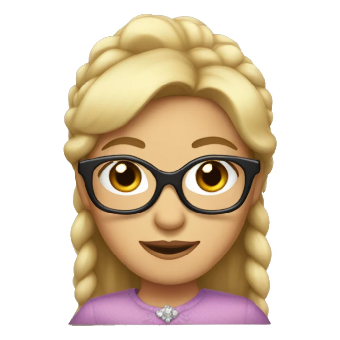 princess wearing glasses  sticker