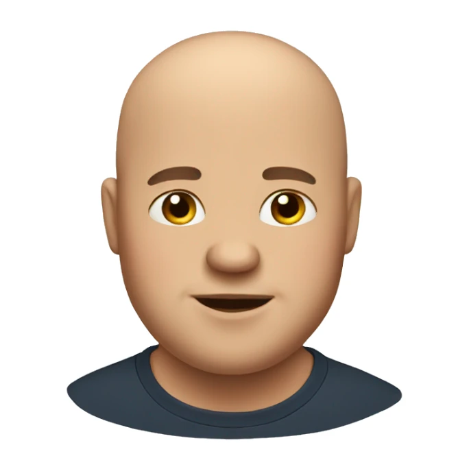 bald fat guy sticker