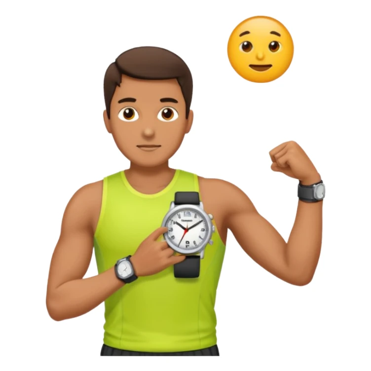 man with sport Watch sticker