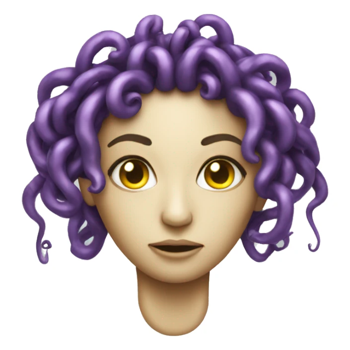 futuristic medusa sticker