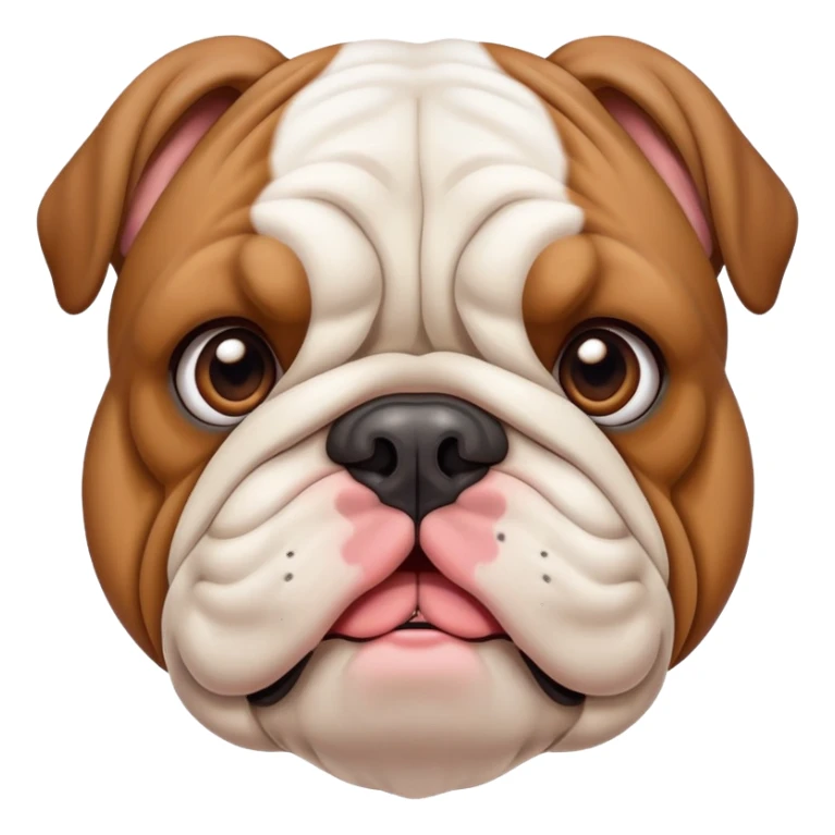 cute bulldog face sticker