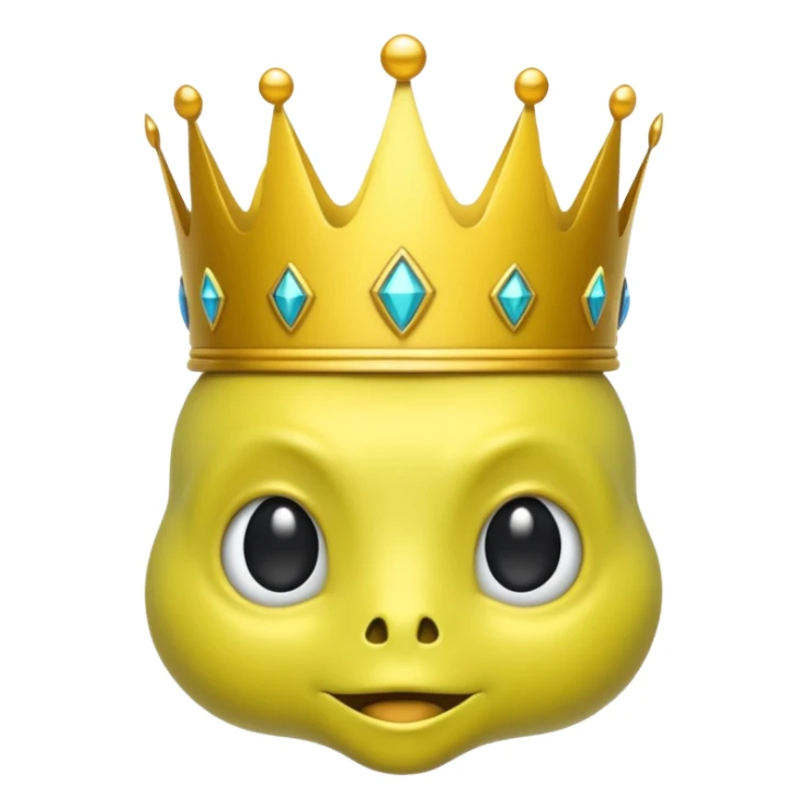 yellowalien with crowN sticker