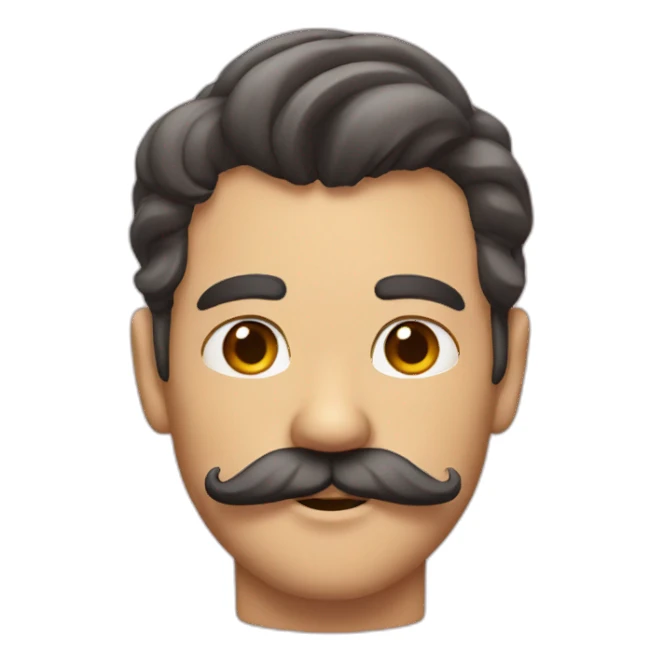 Thick moustache man sticker