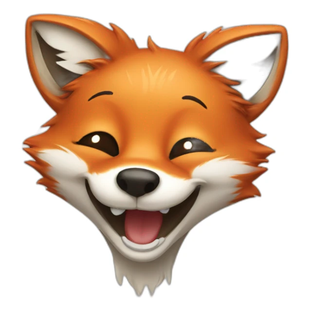 Happy Fox laughing with tears sticker