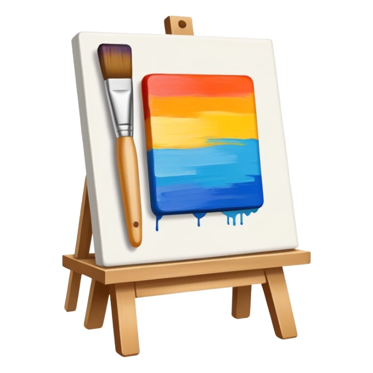 canvas, painting, brush sticker